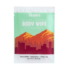 Bar-D Mountain Gear individually wrapped cleansing wipes for mess-free on-the-go use.
