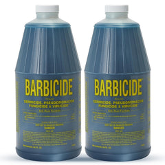 BARBICIDE half-gallon concentrate bottle for salon tool sanitation.