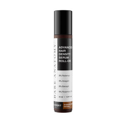 Bare Anatomy Advanced Hair Density Roll-On bottle for targeted scalp nourishment