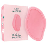 Bare August glass foot file front view for gentle exfoliation