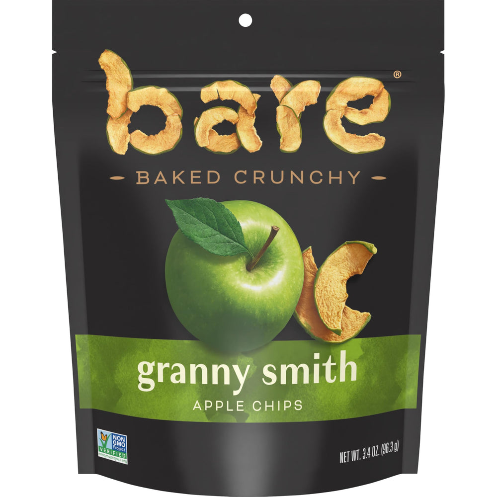 Bare Baked Crunchy Apple Chips with Granny Smith apples, gluten-free and crisply snackable.