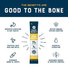 Bare Bones bone broth powder packet close-up showing clean ingredients