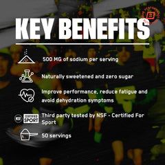 BARE PERFORMANCE NUTRITION BPN Mango Electrolytes prepared drink in a glass, sugar-free hydration