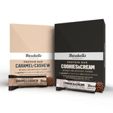 Barebells Caramel Cashew bars pack shot for on-the-go snacking