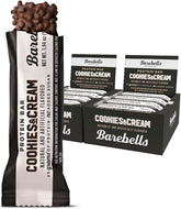 Barebells Cookies and Cream protein bar front view for on-the-go snacking