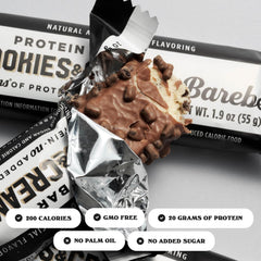 Barebells Cookies and Cream nutrition label with 20 g protein
