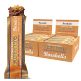 Barebells Peanut Butter Bar core with creamy center and peanut bits, protein boost.
