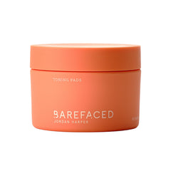 Barefaced Toning Pads pack shot showing smooth skin benefits.