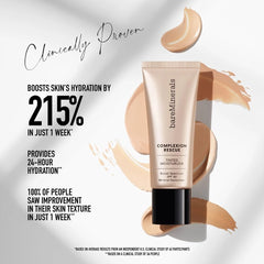 BareMinerals Complexion Rescue blend on skin for an even tone
