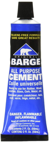 Barge All Purpose Cement blue 2oz bottle for strong bonds on leather and more