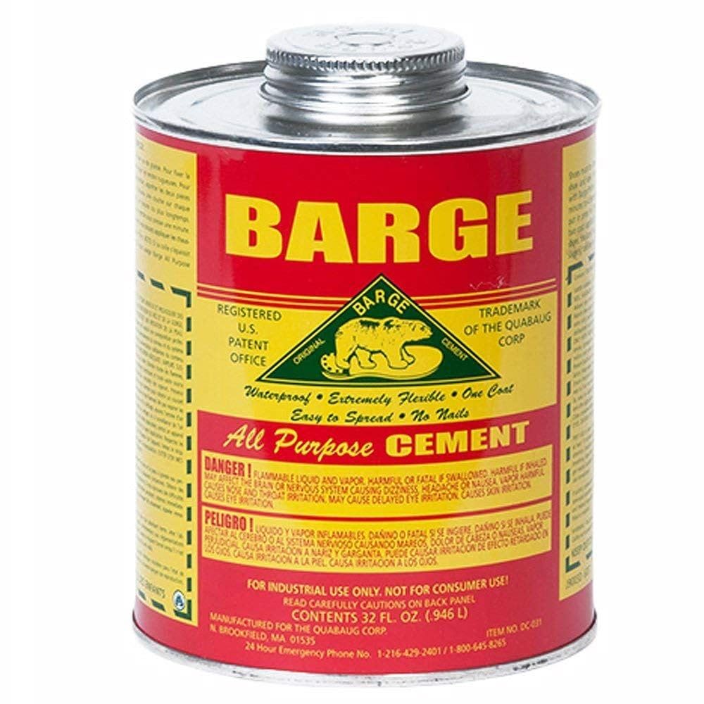 Barge All Purpose Cement red bottle for strong bonds on leather, wood, rubber, glass