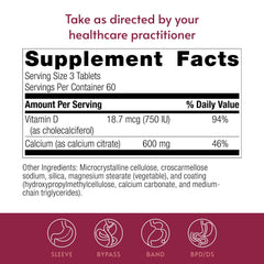 Bariatric Advantage calcium citrate with vitamin D3 for absorption support.