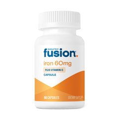 Bariatric Fusion 60mg iron with vitamin C bottle for easy daily use.