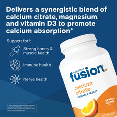 Bariatric Fusion calcium citrate chewable tablets in hand for easy daily supplement