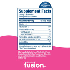 Bariatric Fusion Gluten-Free Iron Chew suitable for sensitive stomachs.