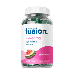 Bariatric Fusion Watermelon Iron Chew offers a tasty daily iron boost for adults.
