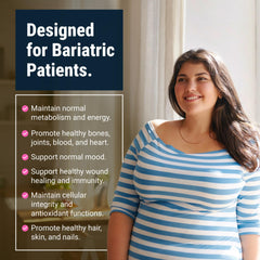 BariatricPal iron-45mg label close-up highlights iron content for post-surgery needs.