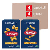 BARILLA Farfalle pasta front view showing butterfly shape for family meals