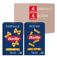 BARILLA Farfalle pasta front view showing butterfly shape for family meals