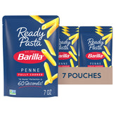 Barilla Ready Pasta penne pouch, convenient fully cooked pasta ready in 60 seconds.