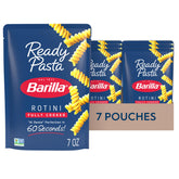 Barilla Ready Pasta Rotini pouch ready in 60 seconds for quick weeknight meals.
