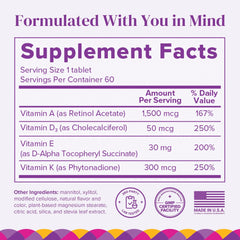 Barimelts ADEK natural strawberry flavor tablets offer sugar-free, tasty support.
