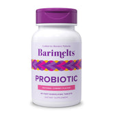Barimelts Probiotic bottle with 60 fast-dissolving tablets for post-surgery support.