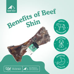 BARK'N BIG smoked beef shank with marrow for powerful chewers.