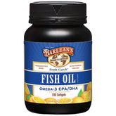 Barlean's Fresh Catch omega-3 softgels bottle for convenient daily use and potential heart support.