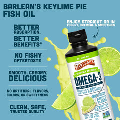 Barlean's Omega 3 poured over yogurt or smoothie for easy incorporation