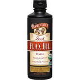Barlean's flaxseed oil bottle with pour top for convenient daily use.