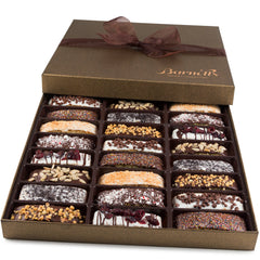 Barnetts chocolate craisin biscotti—crisp texture and gifting-friendly chocolate with fruity notes.