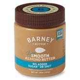 Barney Butter Bare Smooth almond butter jar with ultra-smooth texture for spreading.