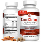 Barton Nutrition CinnaChroma capsule close-up showing cinnamon extract for natural sugar balance