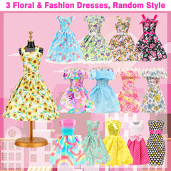 Barwa tops and pants outfit set fits 11.5-inch dolls for versatile styling.