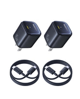 Baseus 45W USB-C charger block, compact design ideal for travel and quick charging.