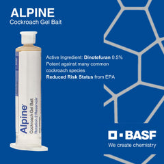 BASF Alpine Rotation 2 gel bait placed in cracks and crevices for roach control.