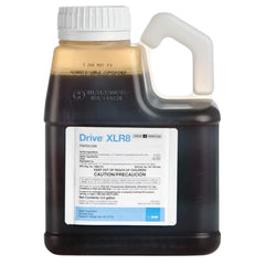 BASF Drive XLR8 crabgrass killer bottle pour for quick lawn weed control.