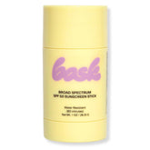 Bask SPF 50 sunscreen stick for easy face and lip application.