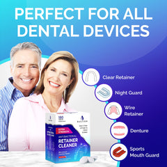 Bastion night guard cleaner tablets refresh and deodorize nightly use