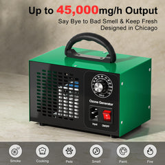 Basvacsh ozone generator control panel shows simple operation for industrial use.