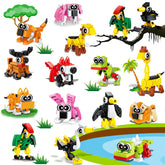 Basytodio 20pcs mini animal blocks for party favors and classroom gifts.