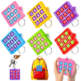 Basytodio 24Pcs tic tac toe keychains in bright colors for party favors