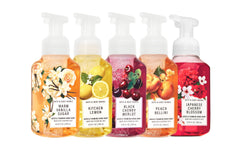 Bath and Body Works Fresh and Bright hand soaps - five foaming bottles for daily cleansing.