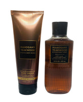 Bath & Body Works Mahogany Teakwood 3-in-1 wash bottle for body, hair, and face cleansing.