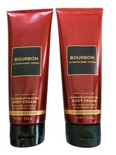 Bath & Body Works men's bourbon body cream 2-pack front label, bold scent for daily use.