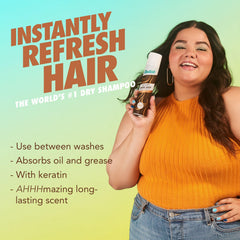 Batiste Dark Dry Shampoo color-treated hair solution avoids white residue