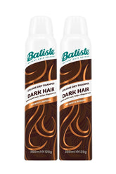 Batiste Dark Hair Dry Shampoo bottle, ready for quick refresh between washes