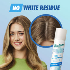 Batiste fragrance-free light dry shampoo rice starch ingredient