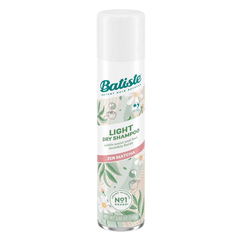 Batiste Light Zen Matcha dry shampoo can delivers quick refresh between washes with invisible finish.